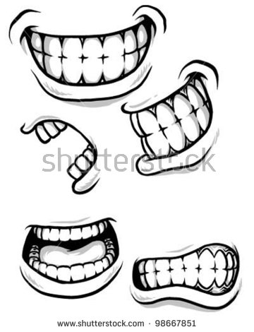 360x470 pictures of cartoon mouths group with items - Cartoon Mouth Drawing