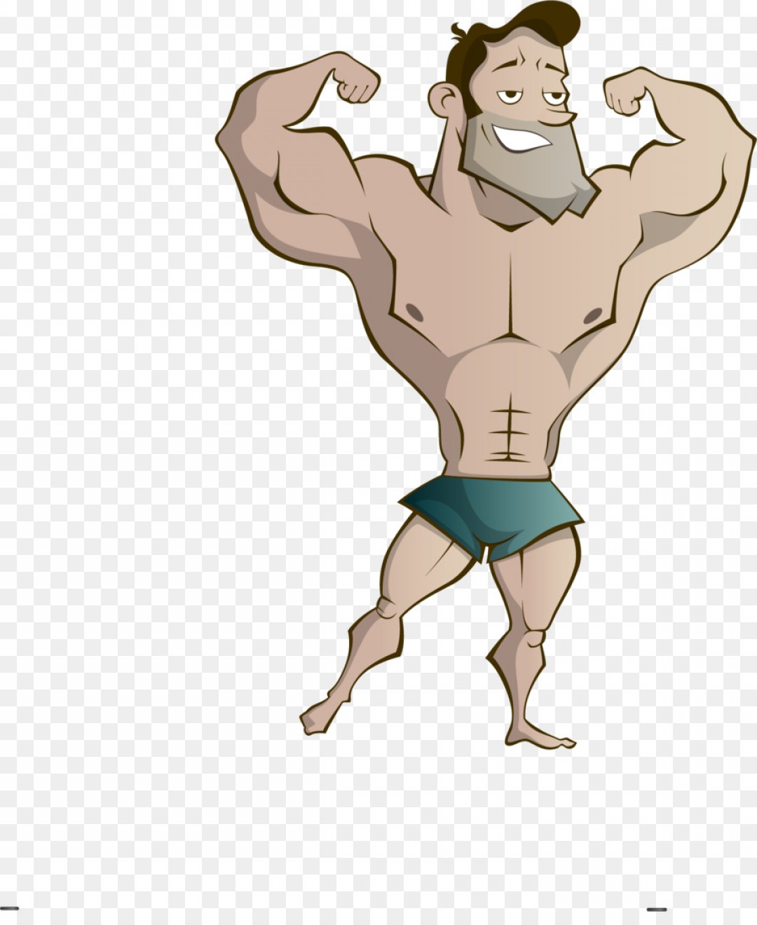 Muscle Man Cartoon Drawing - Bodybuilder Biceps | Bodegawasuon