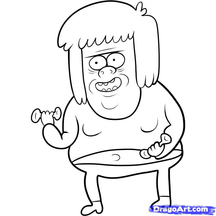 760x760 Step How To Draw Muscle Man - Cartoon Muscle Man Drawing