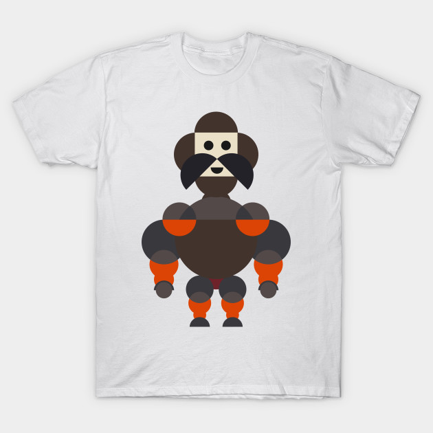 630x630 Big Muscle Robot - Cartoon Muscle Man Drawing