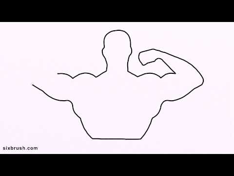 480x360 C How To Draw Cartoon Muscle Step - Cartoon Muscle Man Drawing