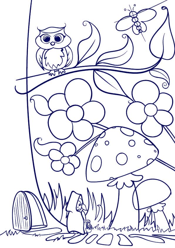 596x843 Learn How To Draw A Mushroom - Cartoon Mushroom Drawing