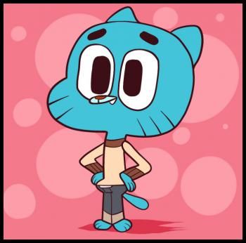 350x346 How To Draw Gumball, Step - Cartoon Network Drawings