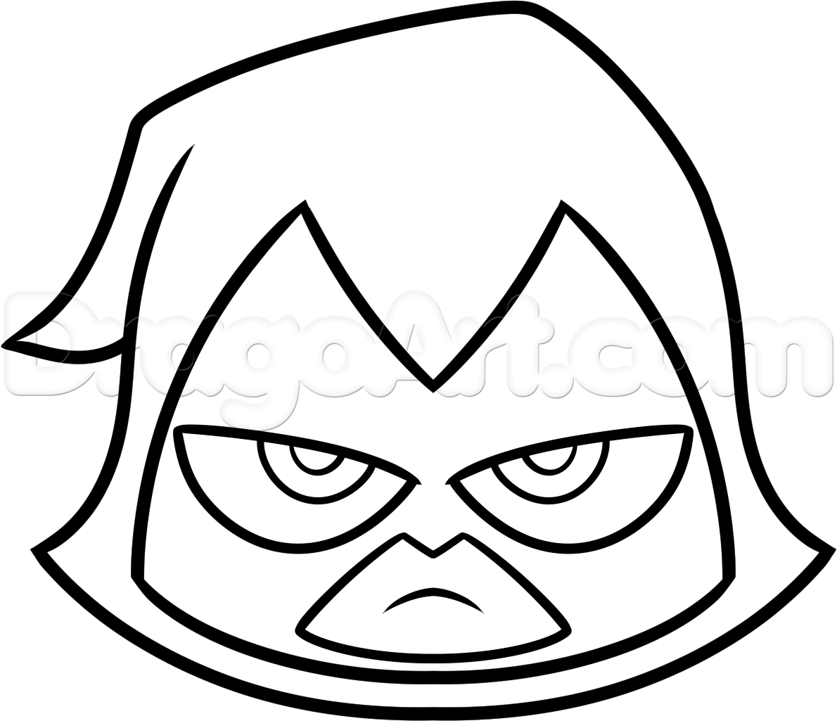 1190x1025 How To Draw Raven Easy, Step - Cartoon Network Drawings