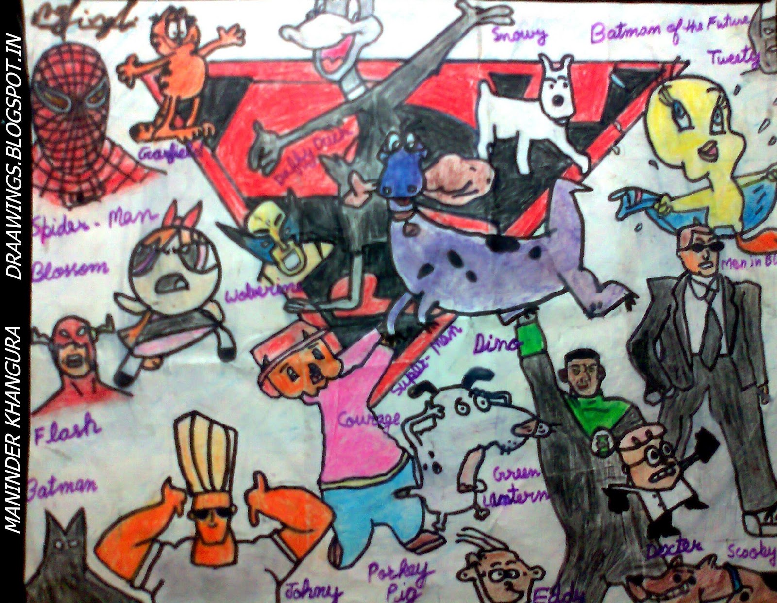 1600x1243 Some Drawings Of Cartoon Network Characters - Cartoon Network Drawings
