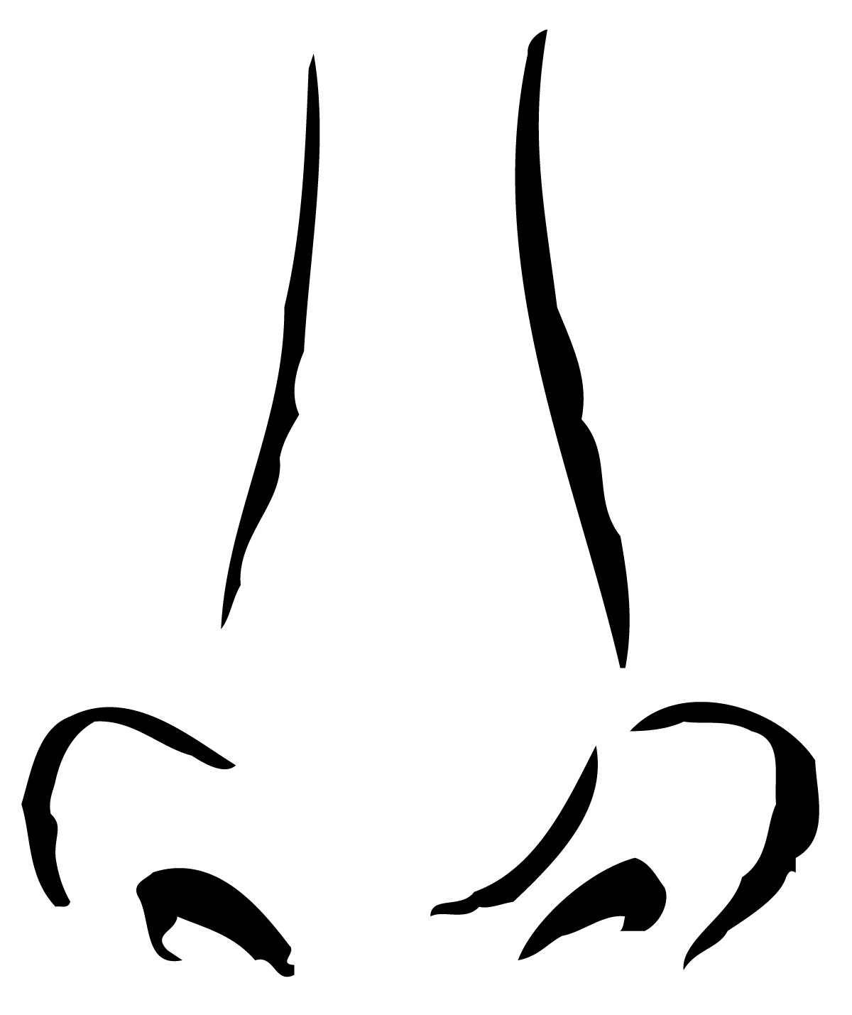 1200x1429 Front Nose Drawing Transparent Png - Cartoon Nose Drawing