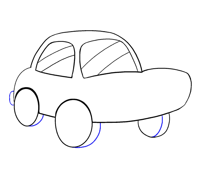 678x600 How To Draw A Cartoon Car Easy Step - Cartoon Of Drawing