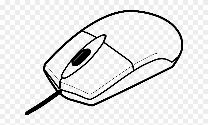 840x506 Cartoon Computer, Mouse, Keyboard, Outline, Drawing - Cartoon Outline Drawing