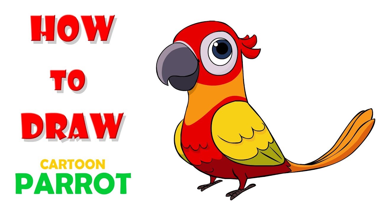 Cartoon Parrot Drawing at PaintingValley.com | Explore collection of ...