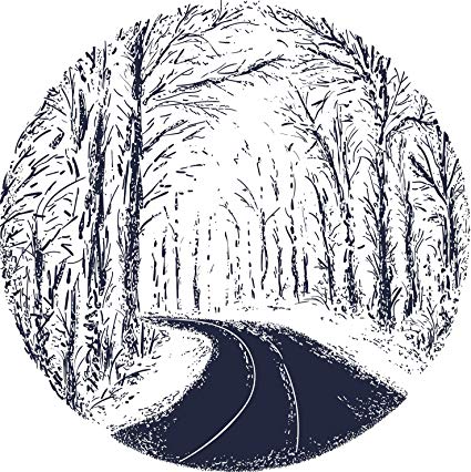 425x426 Beautiful Artistic Forest Road Pencil Sketch - Cartoon Pencil Drawing