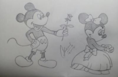 400x262 Easy Pencil Sketch - Cartoon Pencil Drawing