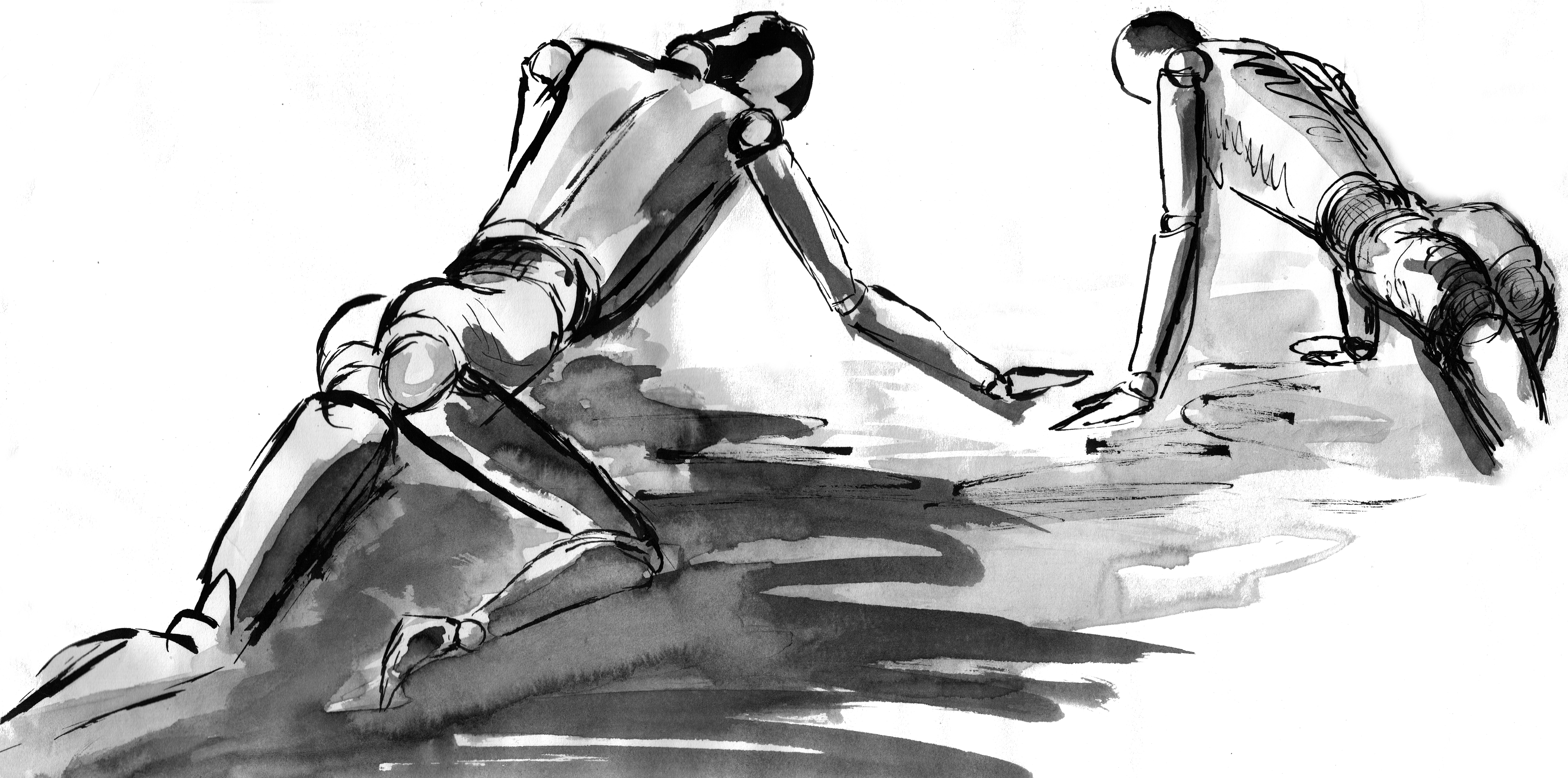 8912x4424 Free Images Black And White, Vehicle, Watercolor, Art - Cartoon Pencil Drawing