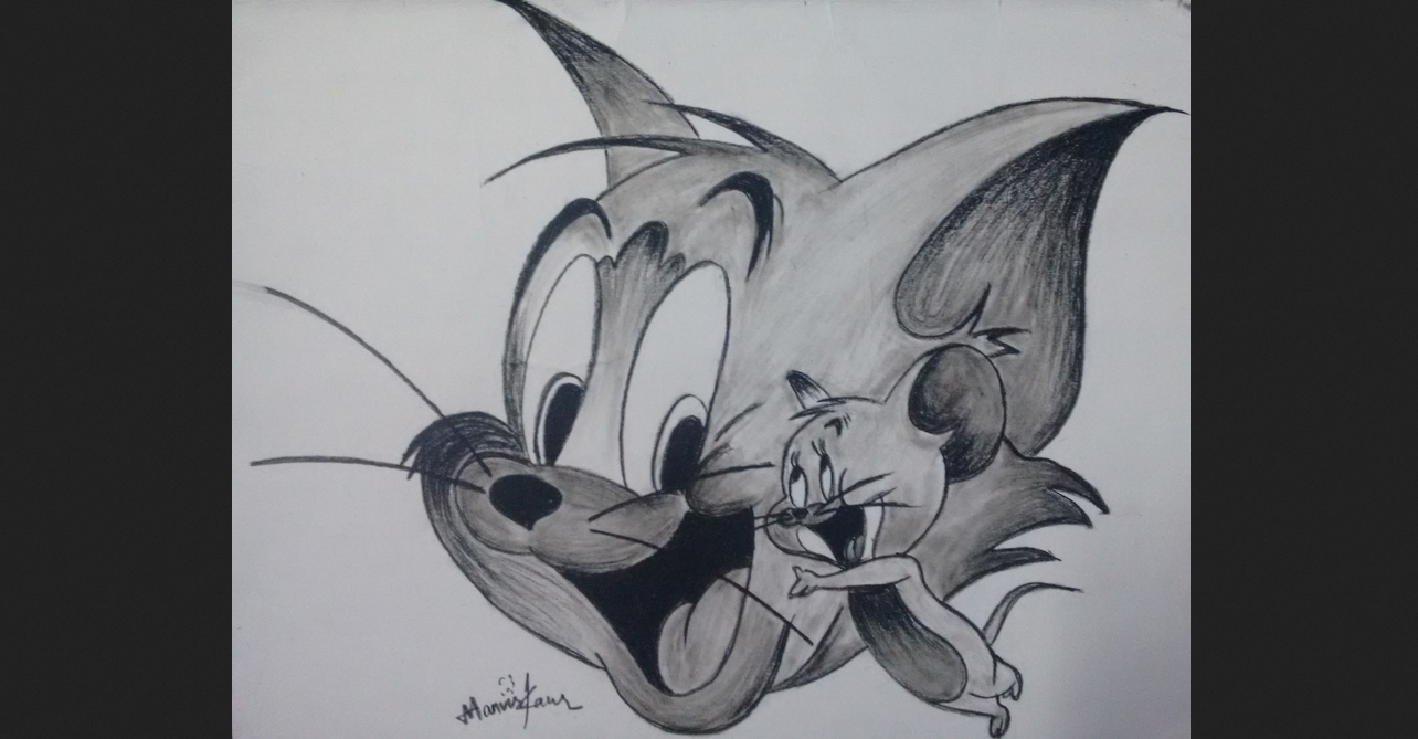 1284x669 Pencil Drawings Manvir Kaur - Cartoon Pencil Drawing