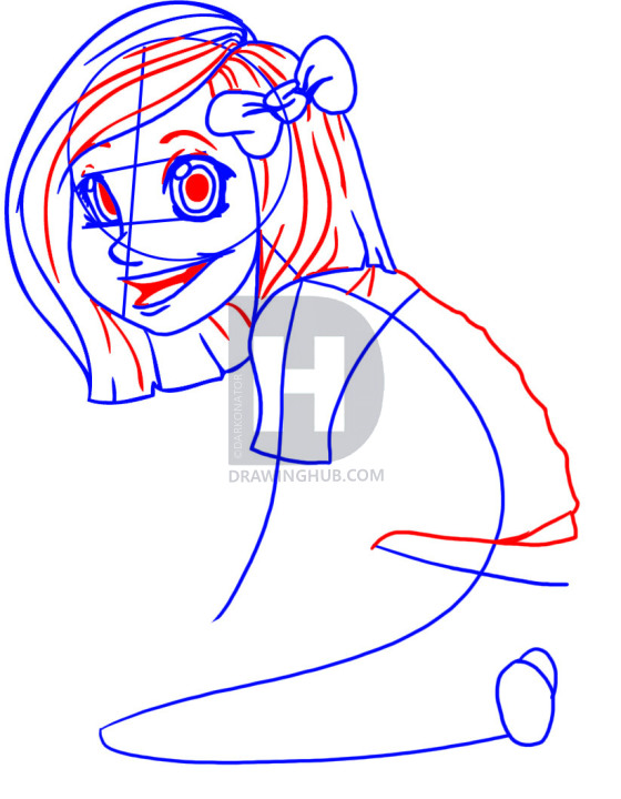 560x720 How To Draw A Cartoon Person, Step - Cartoon Person Drawing