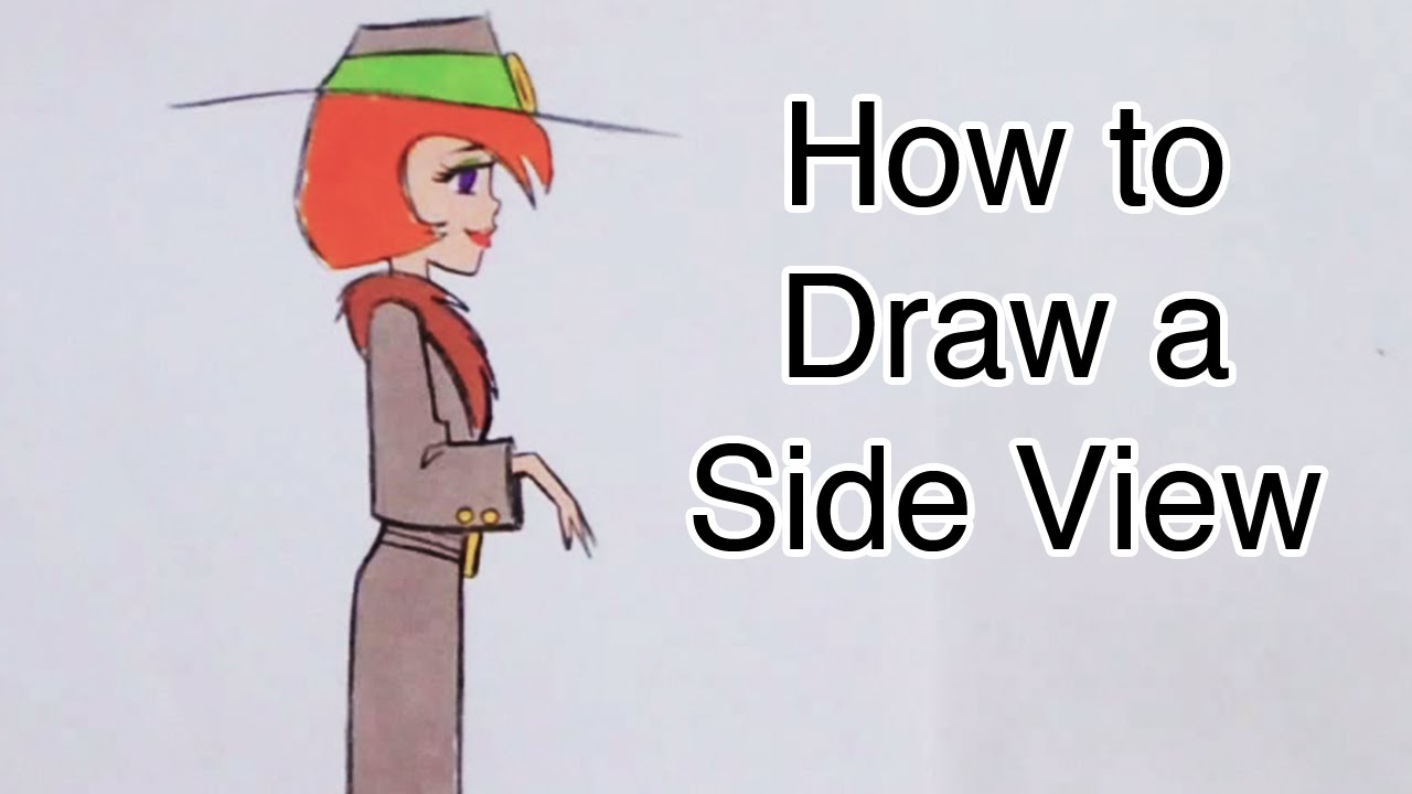 1280x720 How To Draw A Side View - Cartoon Person Drawing