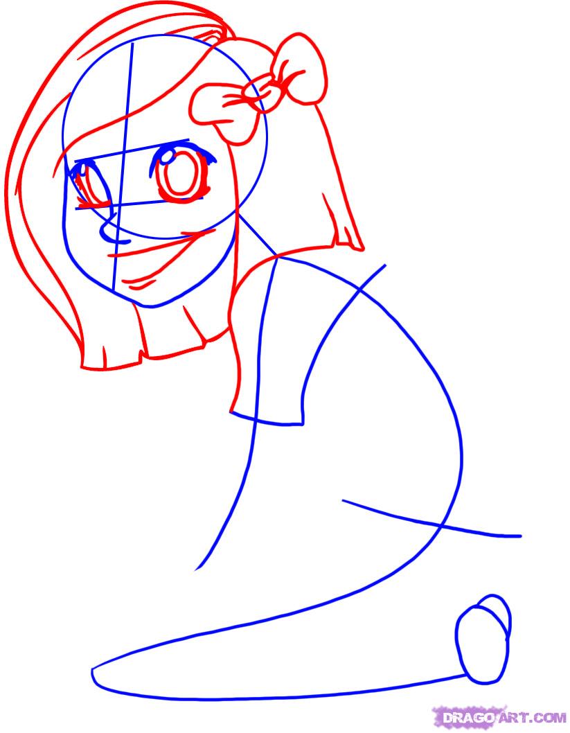 823x1058 How To Draw A Cartoon Person, Step - Cartoon Person Drawing