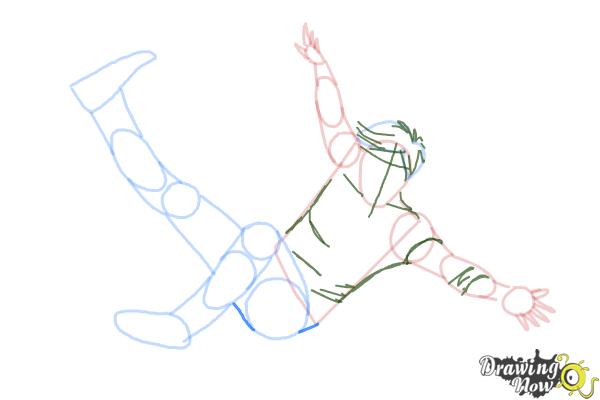 600x400 How To Draw A Person Falling - Cartoon Person Drawing