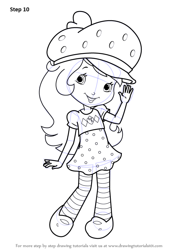 596x843 learn how to draw strawberry shortcake - Cartoon Pictures Drawing