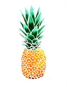 Cartoon Pineapple Drawing