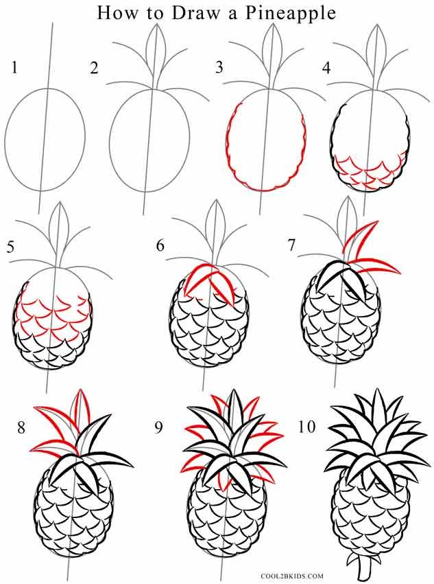 633x850 I Am Obsessed With Pineapples! Crafts - Cartoon Pineapple Drawing