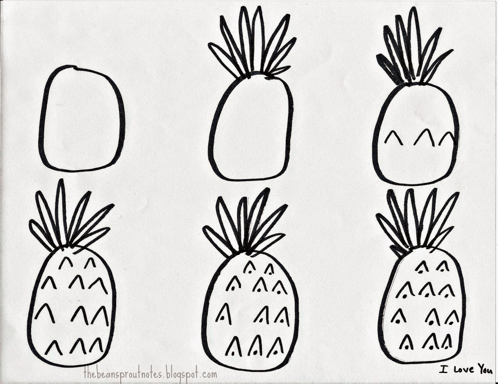 1600x1233 Pineapple Drawing Cartoon For Free Download - Cartoon Pineapple Drawing