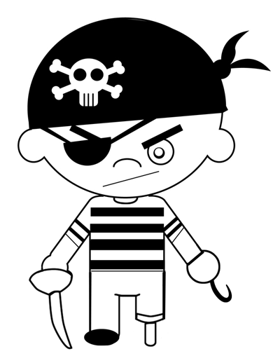 400x508 how to draw cartoon pirates iced cookies pirate cartoon - Cartoon Pirate Drawing