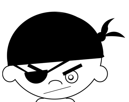 450x356 How To Draw Cartoon Pirates In Easy Steps Drawing Tutorial - Cartoon Pirate Drawing