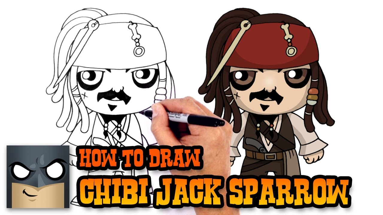 1280x720 How To Draw Jack Sparrow Pirates Of The Caribbean - Cartoon Pirate Drawing