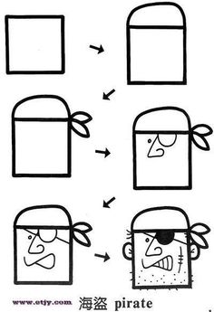 236x345 How To Draw A Pirate Pirates! In Drawings, Cartoon - Cartoon Pirate Drawing