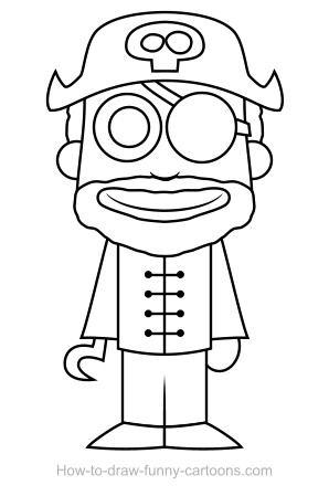 298x449 Pirate Drawing - Cartoon Pirate Drawing