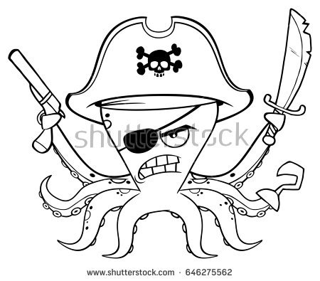 450x395 Pirate Head Clipart Black And White Collection - Cartoon Pirate Drawing