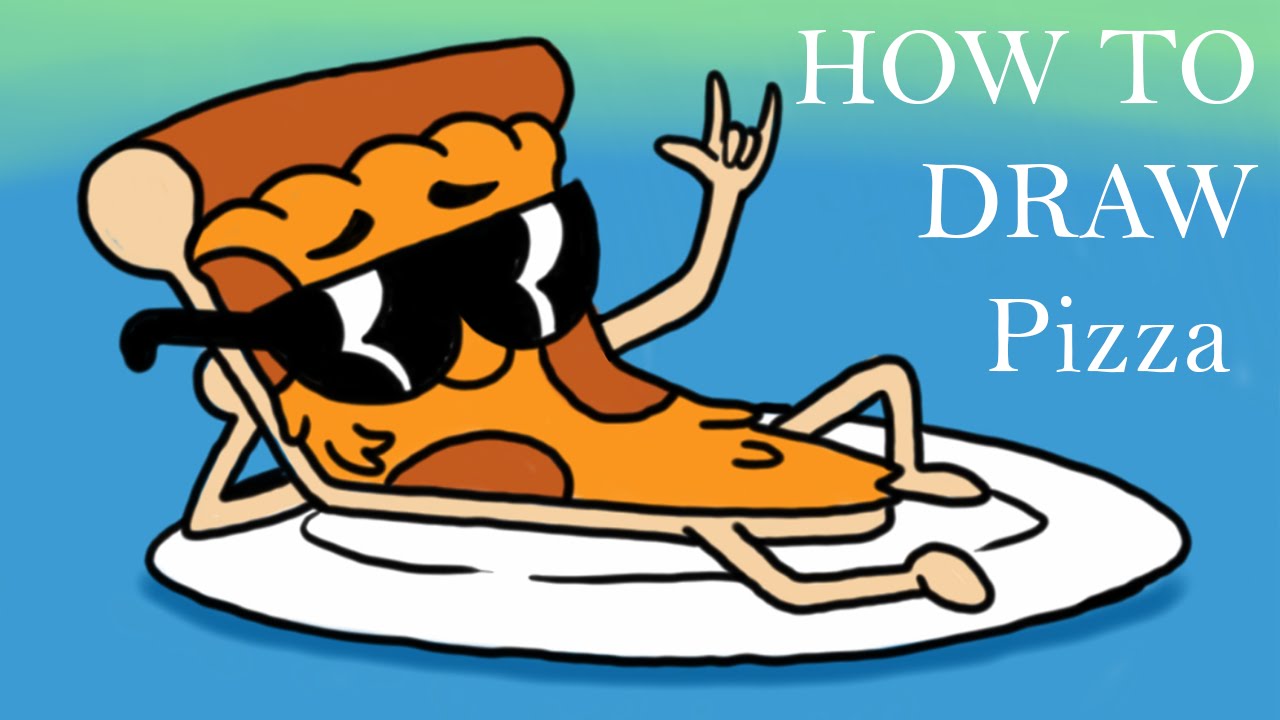 1280x720 How To Draw Cartoon Pizza - Cartoon Pizza Drawing