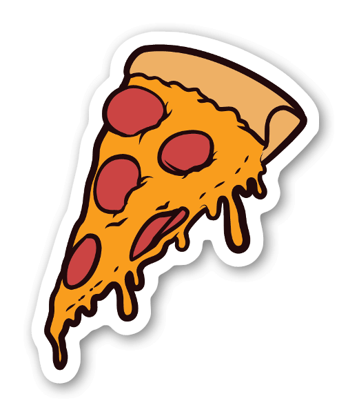 505x600 pizza slice sticker tattoos stickers, tumblr stickers, food - Cartoon Pizza Drawing
