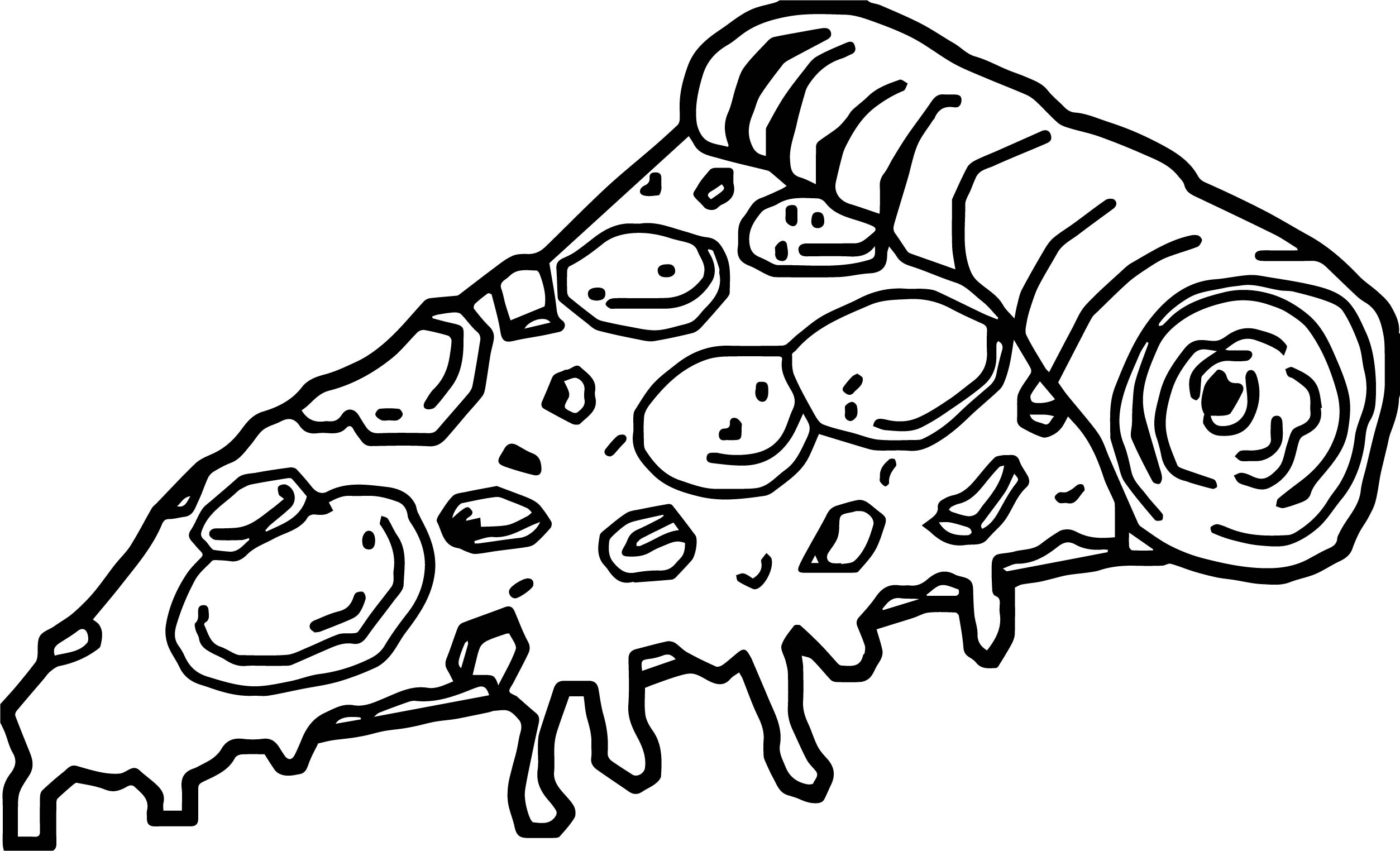 2507x1524 Cartoon Pizza Coloring - Cartoon Pizza Drawing
