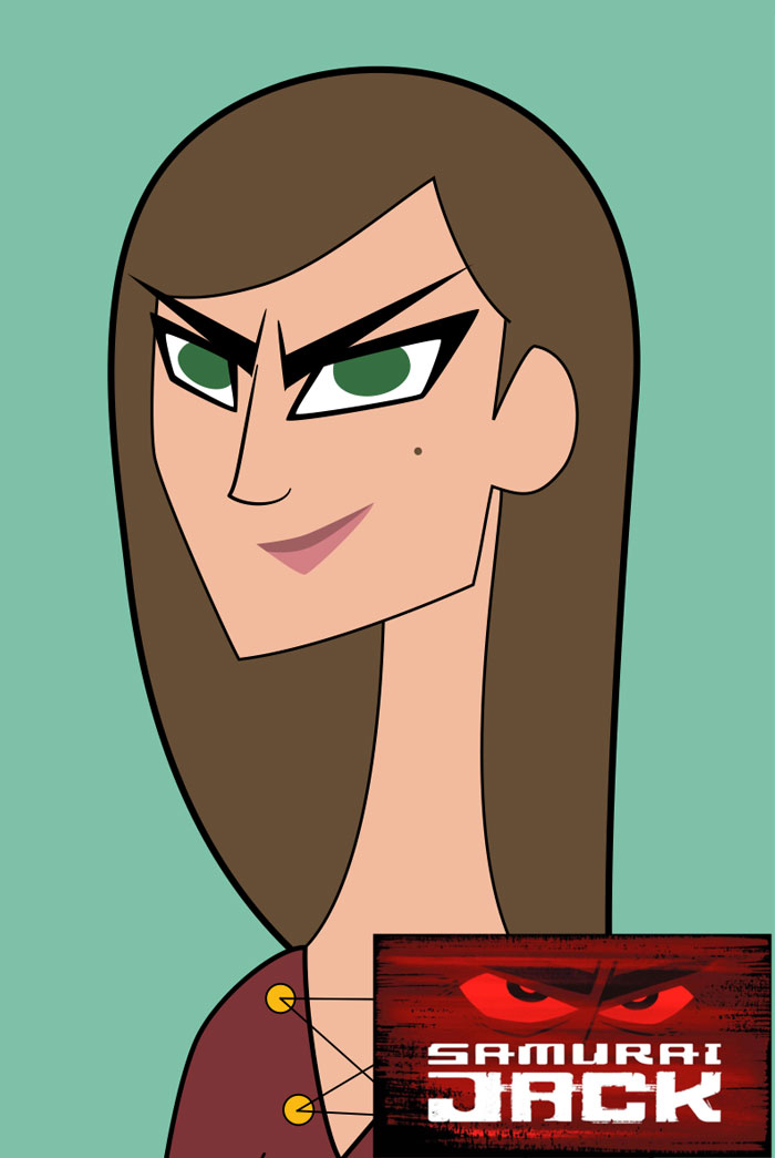 700x1045 girl challenges herself to draw a self portrait in cartoon - Cartoon Portrait Drawing