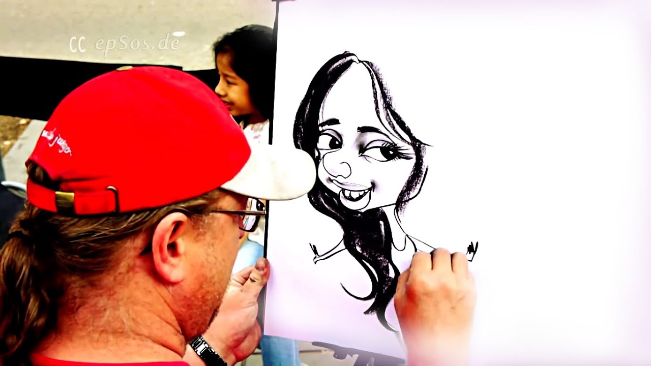1280x720 how to draw a caricature portrait in minutes - Cartoon Portrait Drawing
