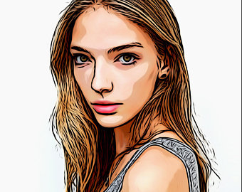 340x270 Portrait Cartoon Etsy - Cartoon Portrait Drawing