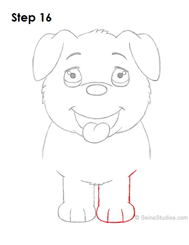 386x500 How To Draw A Cartoon Puppy - Cartoon Puppy Drawing