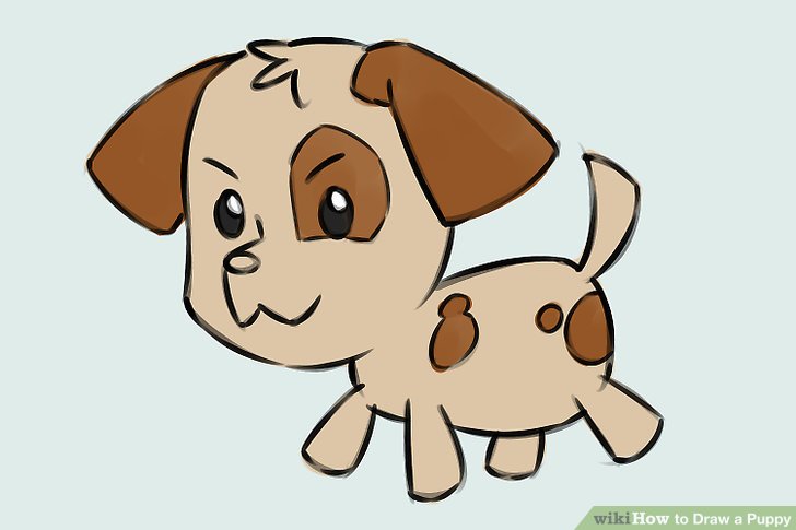 728x485 Ways To Draw A Puppy - Cartoon Puppy Drawing