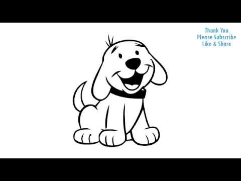 480x360 How To Draw A Dog Simple Easy Drawing Puppy Cartoon - Cartoon Puppy Drawing