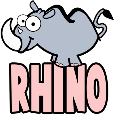 400x400 How To Draw Cartoon Rhinos In Easy Step - Cartoon Rhino Drawing