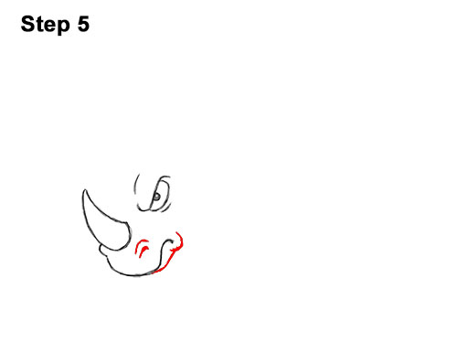 500x386 How To Draw A Rhinoceros - Cartoon Rhino Drawing