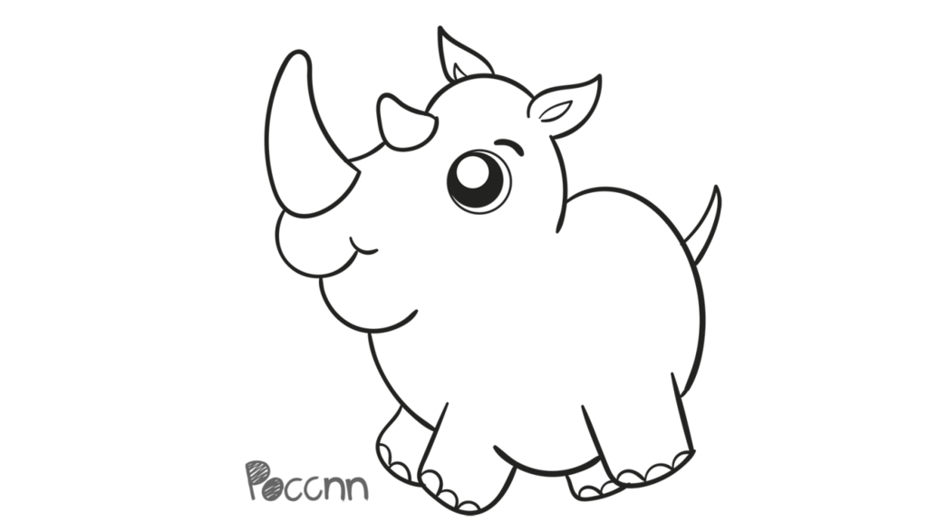 1024x576 Collection Of Free Drawing Cartoon Rhino Download On Ui Ex - Cartoon Rhino Drawing