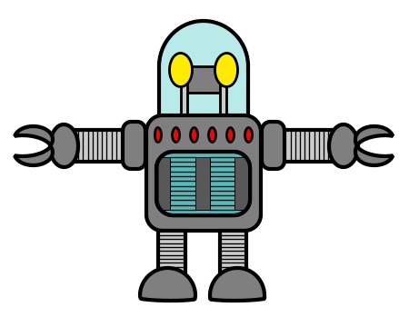 450x349 Drawing A Cartoon Robot - Cartoon Robot Drawing
