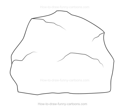 Cartoon Rock Drawing at PaintingValley.com | Explore collection of ...