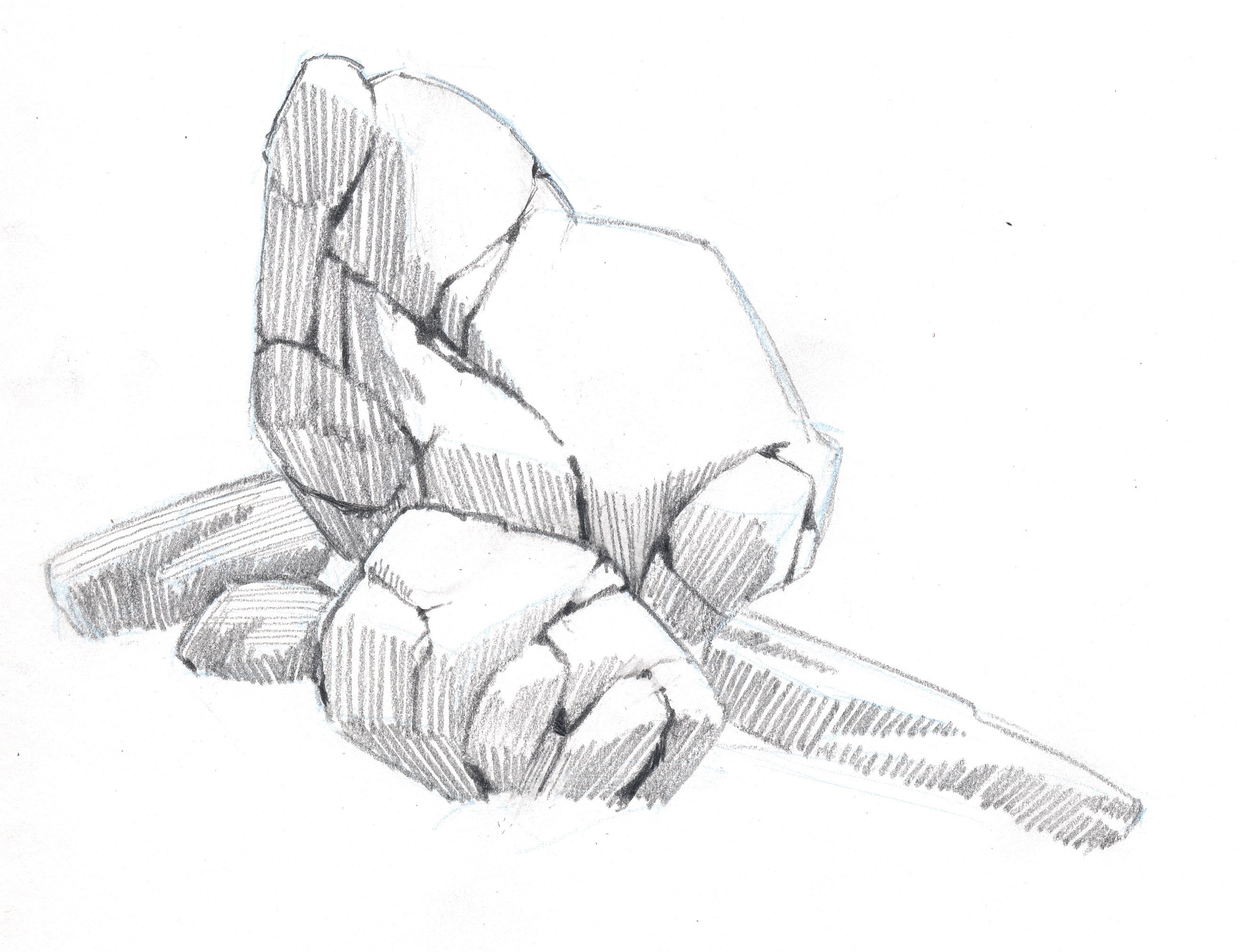 2631x2020 How To Draw Rocks - Cartoon Rock Drawing