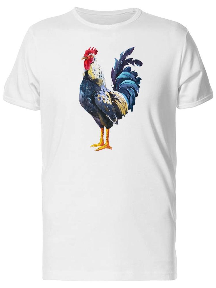 750x1000 Drawing Of A Colorful Rooster Men's Tee Image - Cartoon Rooster Drawing