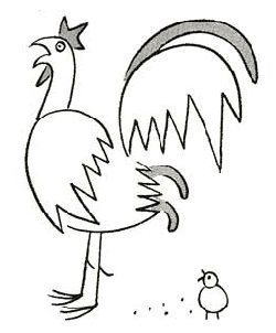 250x302 How To Draw Chickens Drawing Tutorials Drawing How To Draw - Cartoon Rooster Drawing