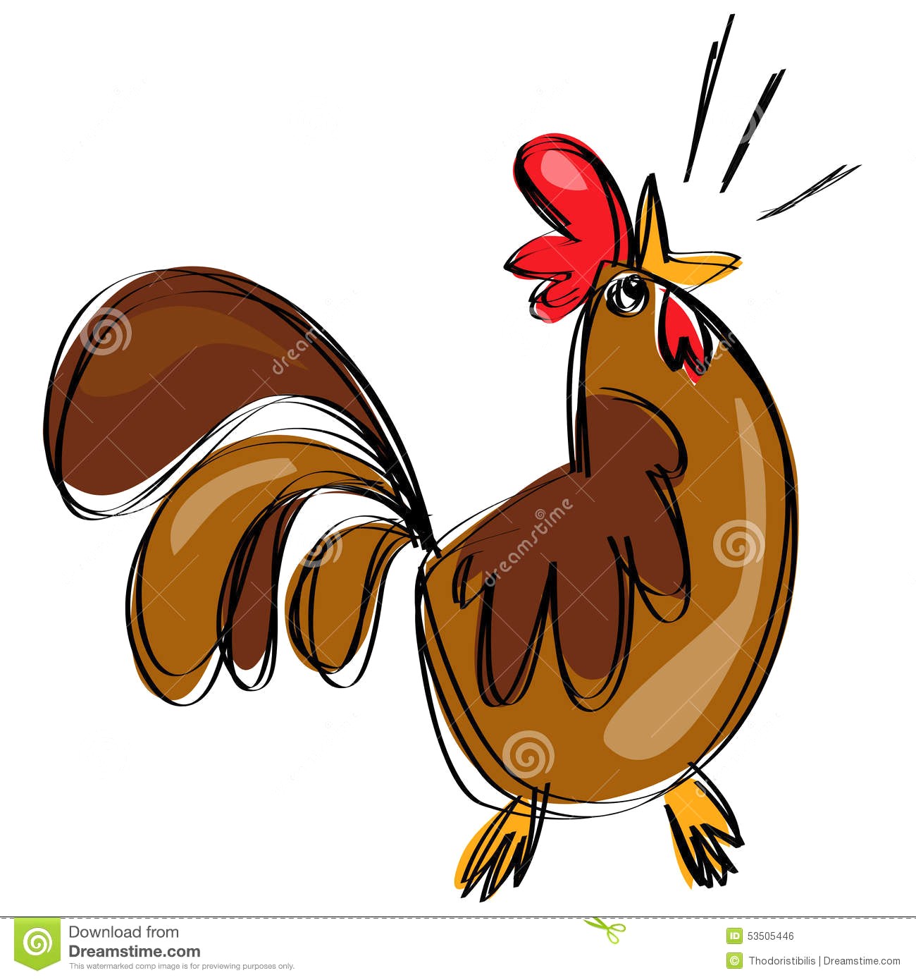 Cartoon Rooster Drawing at Explore collection of