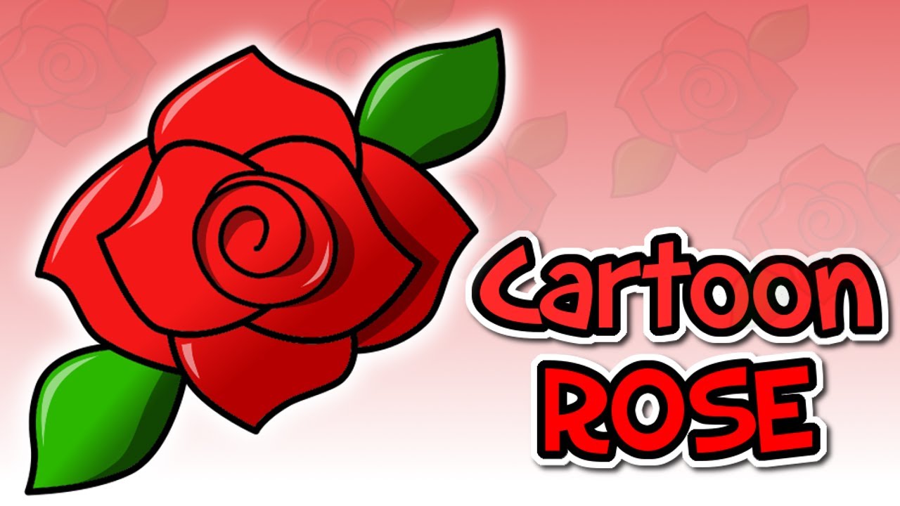 1280x720 How To Draw A Cartoon Rose - Cartoon Rose Drawing